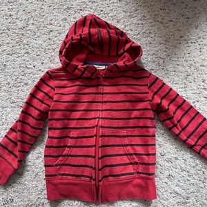 Boys 4T zip up striped hoodie